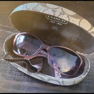 Coach sunglasses with cleaning cloth and hard case